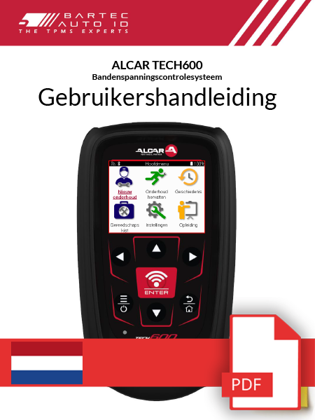 ALCAR TECH600 User Manual Dutch