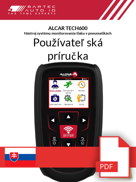 ALCAR TECH600 User Manual Slovak