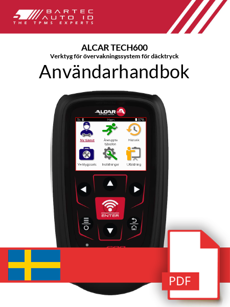 ALCAR TECH600 User Manual Swedish
