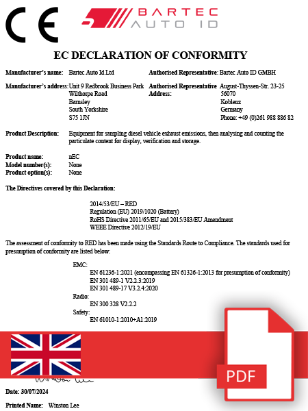 Declaration of Conformity - ENC - English