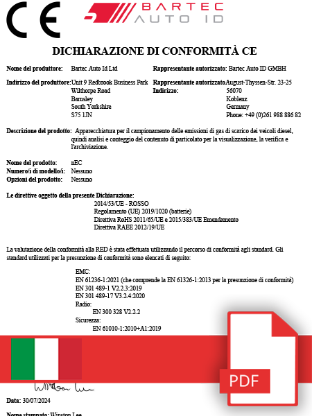 Declaration of Conformity - ENC - Italian