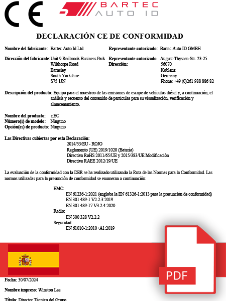 Declaration of Conformity - ENC - Spanish