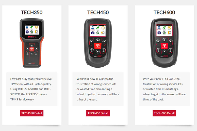 TPMS Service Tool Range For All Applications