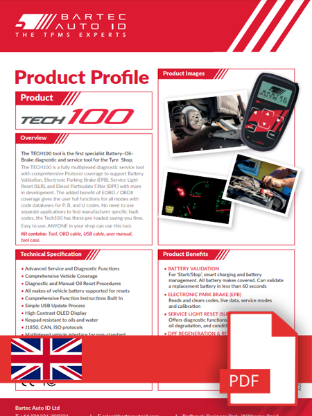 TECH100 Data Sheet English