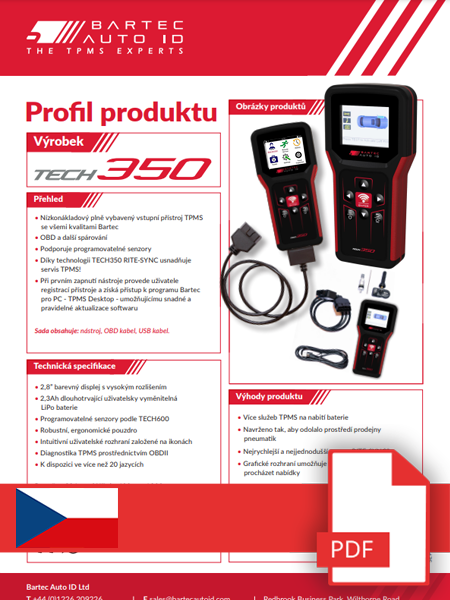TECH350 Data Sheet Czech