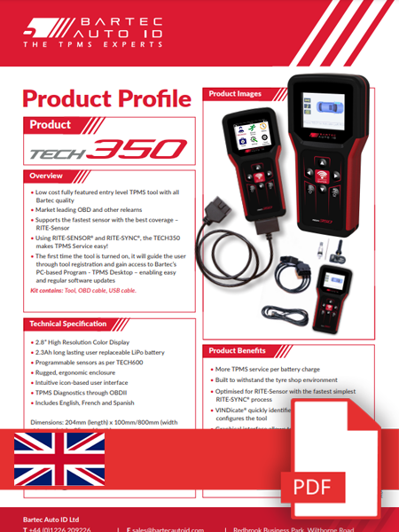 TECH350 Data Sheet English