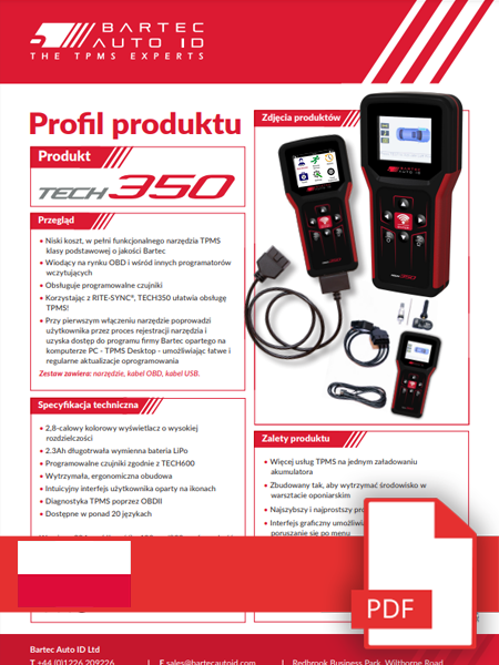 TECH350 Data Sheet Polish