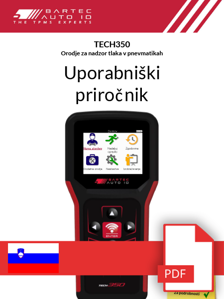 TECH350 User Manual Slovenian