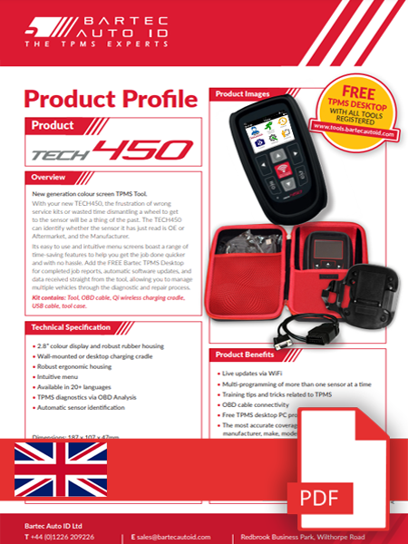 TECH450 Data Sheet English
