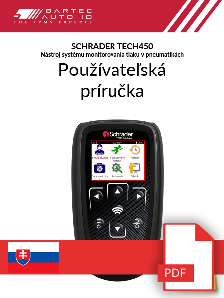 TECH450 Schrader User Manual Slovak