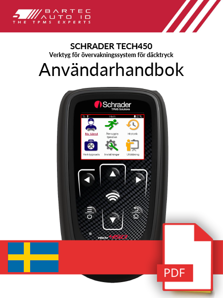 TECH450 Schrader User Manual Swedish