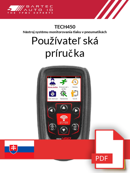 TECH450 User Manual Slovak