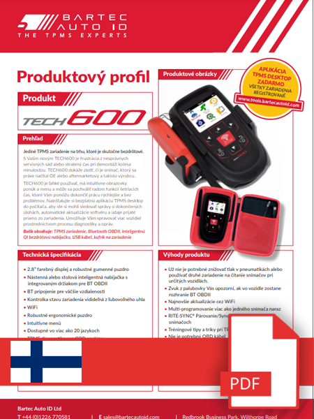 TECH600 Data Sheet Finnish