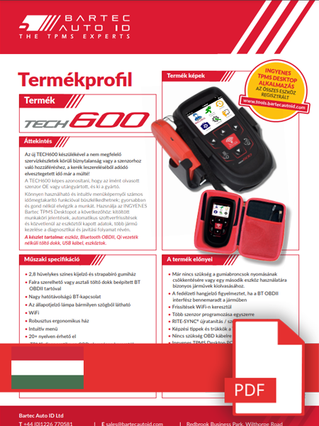 TECH600 Data Sheet Hungarian