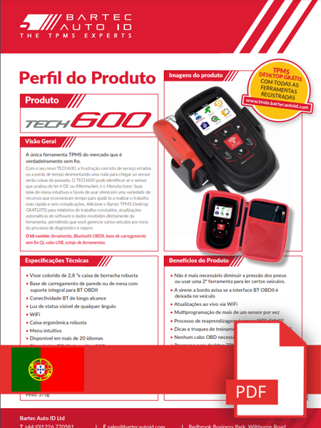 TECH600 Data Sheet Portuguese