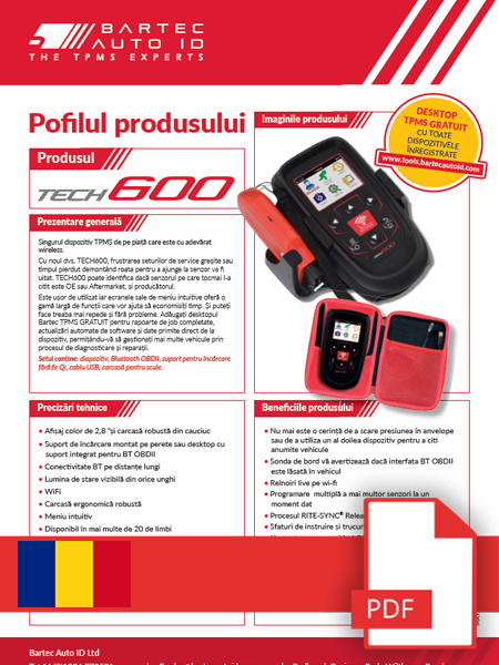 TECH600 Data Sheet Romanian
