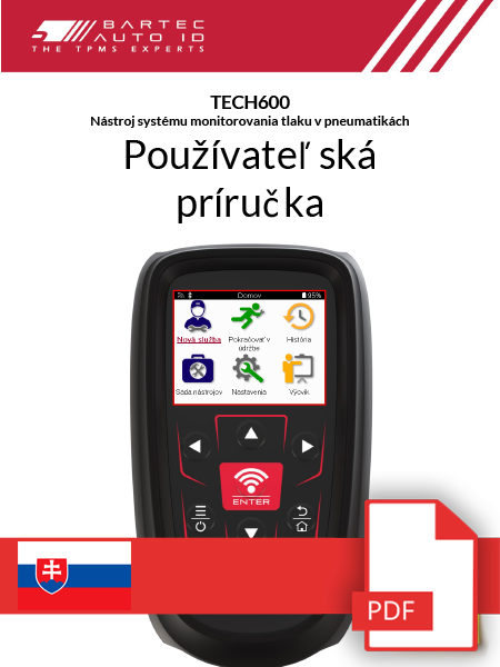 TECH600 User Manual Slovak
